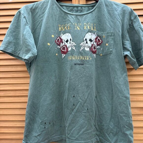 One teaspoon Green Graphic T-shirt size medium - Picture 6 of 6